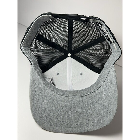 True North Steel Strapback Mesh Back Grey & Black Snap Back Trucker Cap - Picture 4 of 8